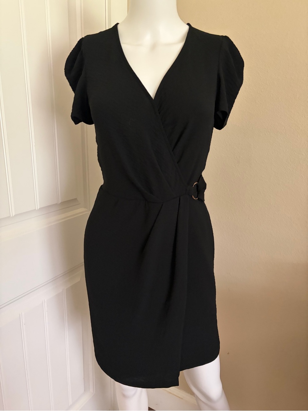 Made in France Morgan de Toi Black Wrap Mini Dress